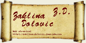 Žaklina Dolović vizit kartica